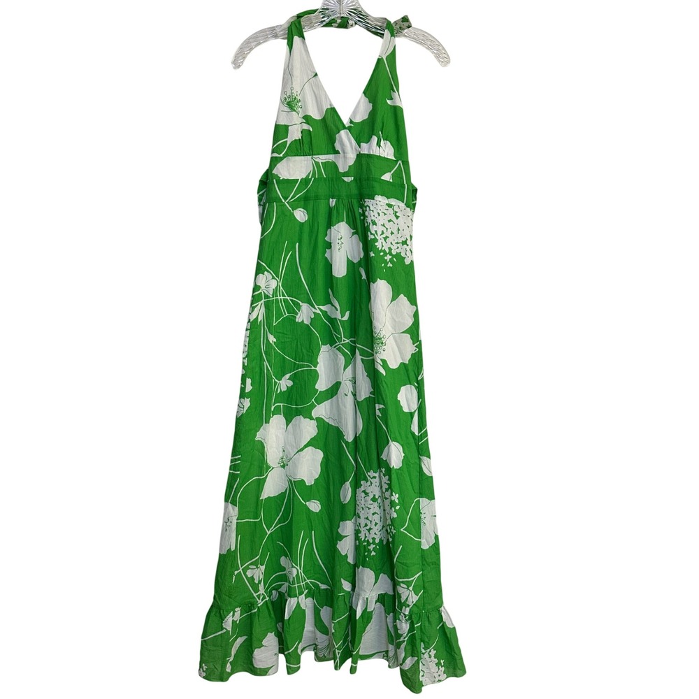 Odille Floral Halter Maxi Dress Womens Size 0 Cottagecore Party Summer Tropical